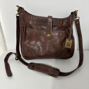 Frye Madison Campus Leather Crossbody Bag Brown Boho Heritage Equestrian Western
